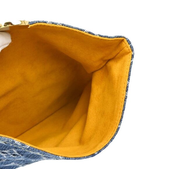 Louis Vuitton Blue Monogram Denim Pochette Plat Clutch - Picture 6 of 8